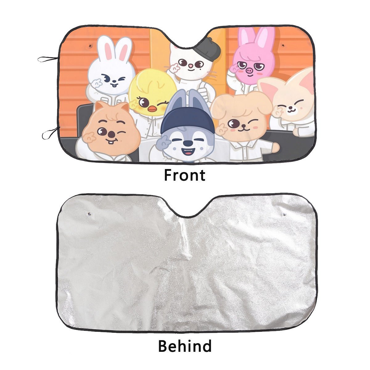 Stray Kids SKZOO Car Sun Shade - Windshield Sun Shade - Car sun visor - Car sun blocker - Windshield heat shield - Auto sunshade - Beyond The Shoppe