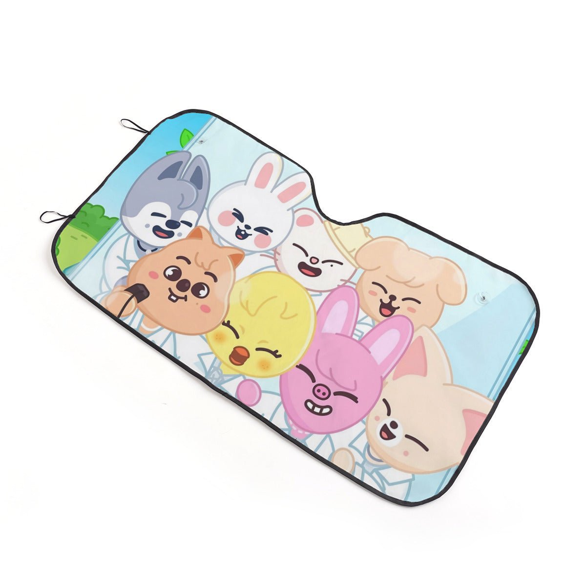 Stray Kids Skzoo Car Windshield Sun Shade - Car sun visor - Straykids Car sun blocker - Windshield heat shield - Auto sunshade - Beyond The Shoppe