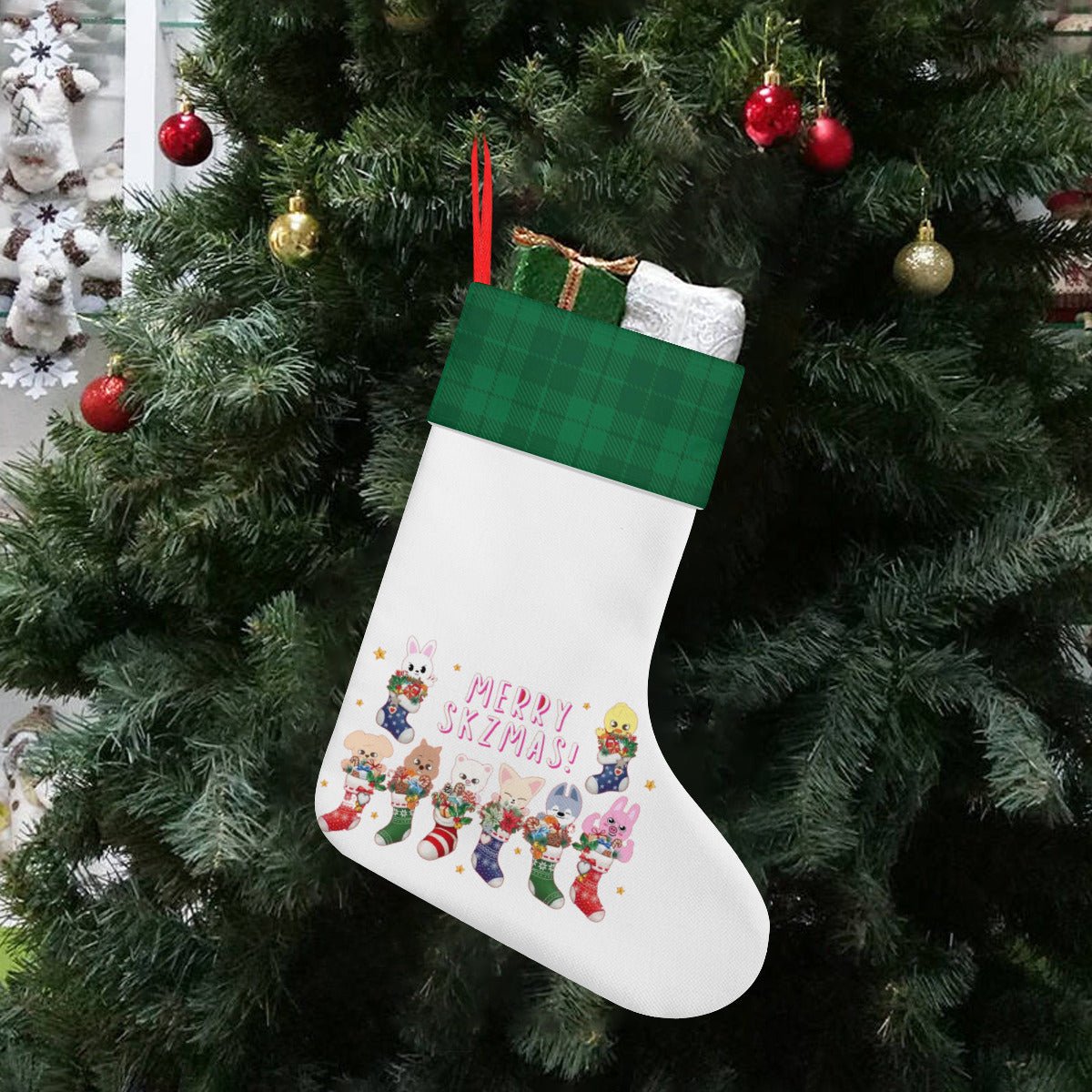 Stray Kids Skzoo - Classic Holiday 16 - Inch Linen Christmas Stocking – Decor, Soft & Durable - Beyond The Shoppe