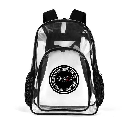 Stray Kids Skzoo Clear Backpack 17 Inch PVC Transparent Bookbag - Beyond The Shoppe