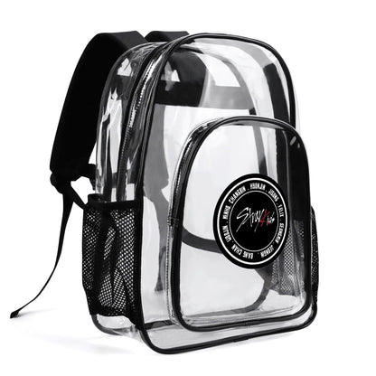 Stray Kids Skzoo Clear Backpack 17 Inch PVC Transparent Bookbag - Beyond The Shoppe