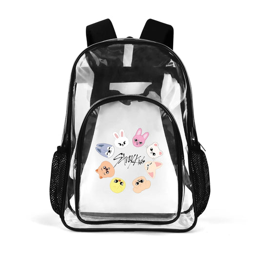 Stray Kids Skzoo Clear Backpack 17 Inch PVC Transparent Bookbag - Beyond The Shoppe