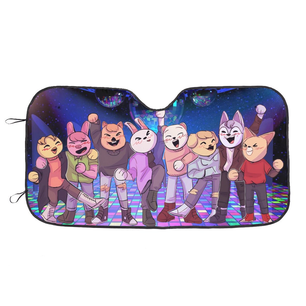 Stray Kids SKZOO Disco Car Windshield Sun Shade - Straykids Car sun visor - Car sun blocker - Windshield heat shield - Auto sunshade - Beyond The Shoppe