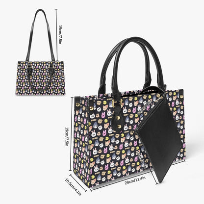 Stray Kids Skzoo Featured Tote Bag with long strap and inner matching black bag - Purse - handbag - clutch - Beyond The Shoppe