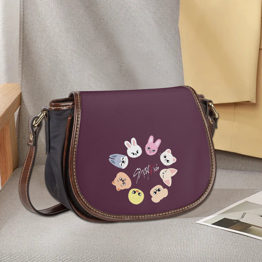 Stray Kids Skzoo Flap Saddle Bag – Perfect Everyday Crossbody Purse - Chic & Cute Bag - Beyond The Shoppe