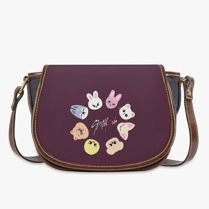 Stray Kids Skzoo Flap Saddle Bag – Perfect Everyday Crossbody Purse - Chic & Cute Bag - Beyond The Shoppe