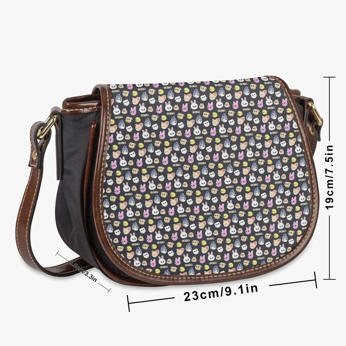 Stray Kids SKZOO Flap Saddle Bag – Perfect Everyday Crossbody Purse - Chic & Cute Bag - Beyond The Shoppe