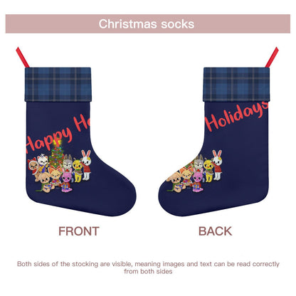 Stray Kids Skzoo - Happy Holidays Classic Holiday 16 - Inch Linen Christmas Stocking – Decor, Soft & Durable - Beyond The Shoppe