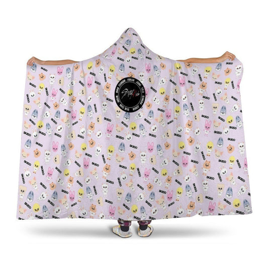 Stray Kids Skzoo Hooded Blanket – K-Pop Cozy Wearable Fleece Blanket - Beyond The Shoppe