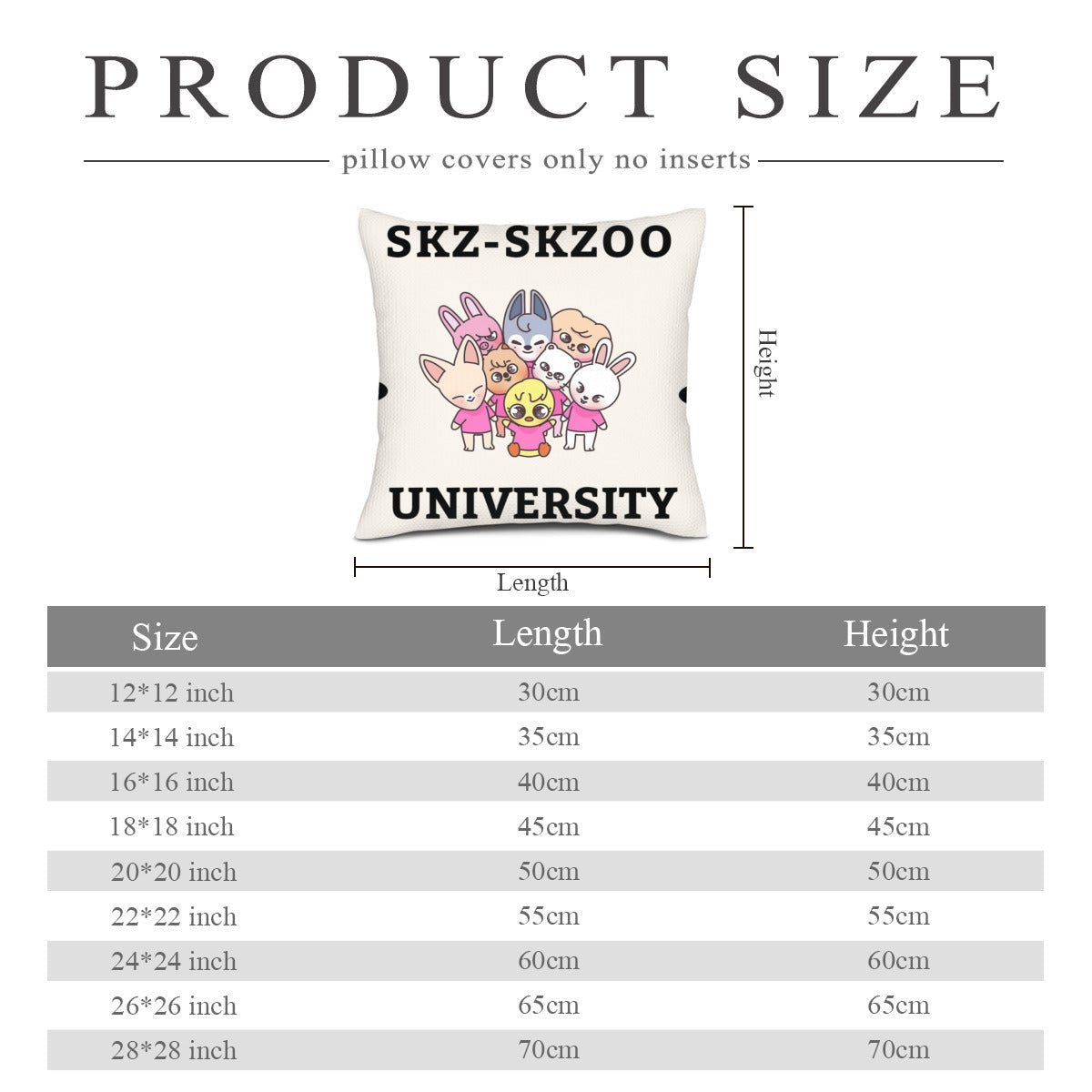 Stray Kids Skzoo Linen Pillowcase - Skzoo University - Sofa pillow - Beyond The Shoppe