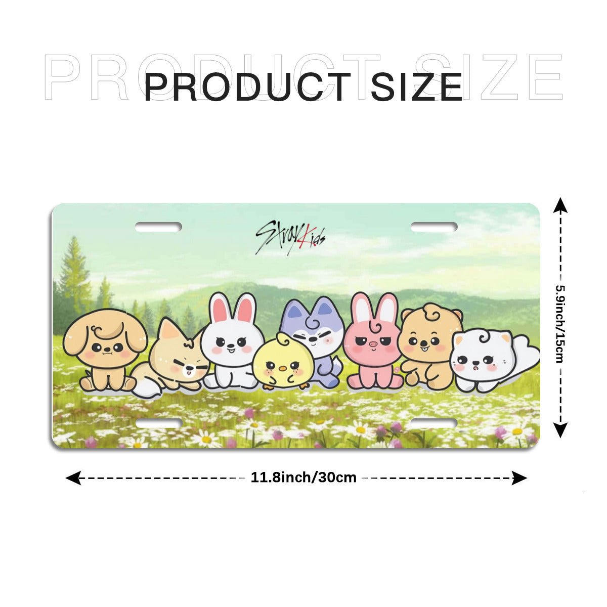 Stray Kids Skzoo on Flowers - Vanity Plate for your car - Car accessories - Beyond The Shoppe