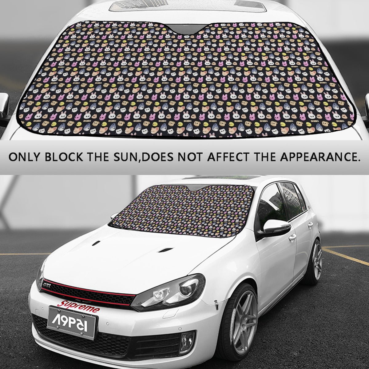 Stray Kids SKZOO Pattern Car Windshield Sun Shade - Straykids Car sun visor - Car sun blocker - Windshield heat shield - Auto sunshade - Beyond The Shoppe