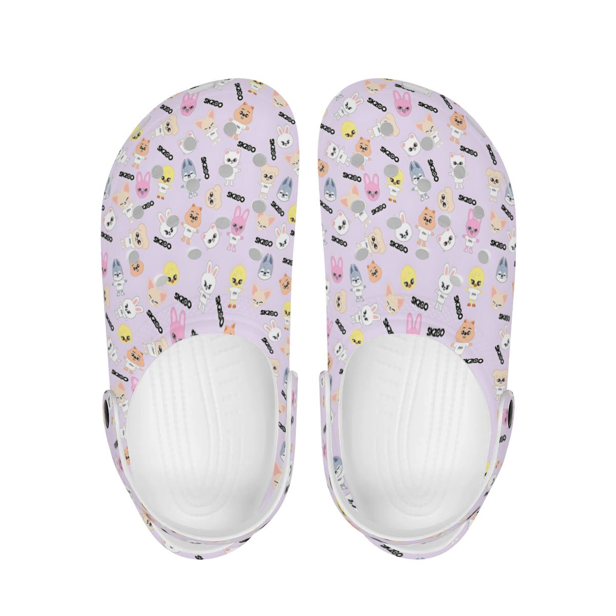 Stray Kids Skzoo Pink Pattern Women & Men Sizes - Unisex Crocs - Clogs - Slip On Shoes - Beyond The Shoppe