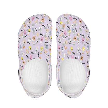 Stray Kids Skzoo Pink Pattern Women & Men Sizes - Unisex Crocs - Clogs - Slip On Shoes - Beyond The Shoppe