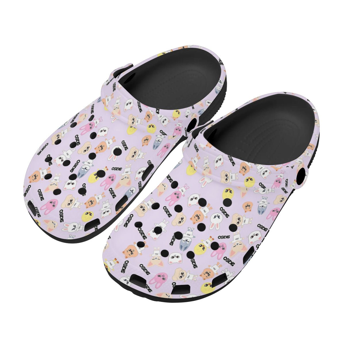 Stray Kids Skzoo Pink Pattern Women & Men Sizes - Unisex Crocs - Clogs - Slip On Shoes - Beyond The Shoppe