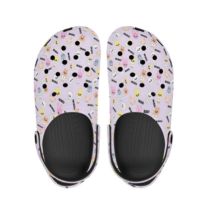 Stray Kids Skzoo Pink Pattern Women & Men Sizes - Unisex Crocs - Clogs - Slip On Shoes - Beyond The Shoppe