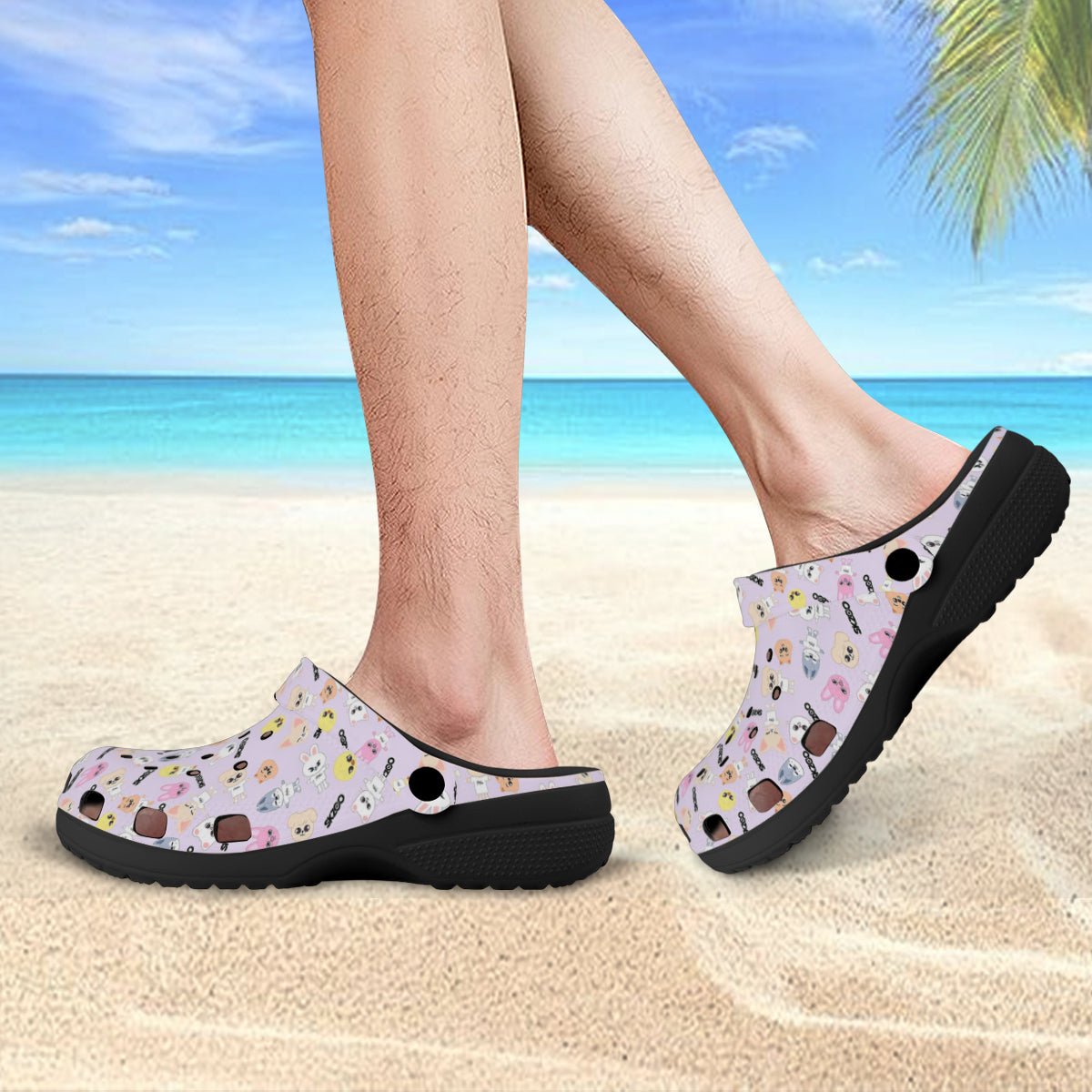 Stray Kids Skzoo Pink Pattern Women & Men Sizes - Unisex Crocs - Clogs - Slip On Shoes - Beyond The Shoppe