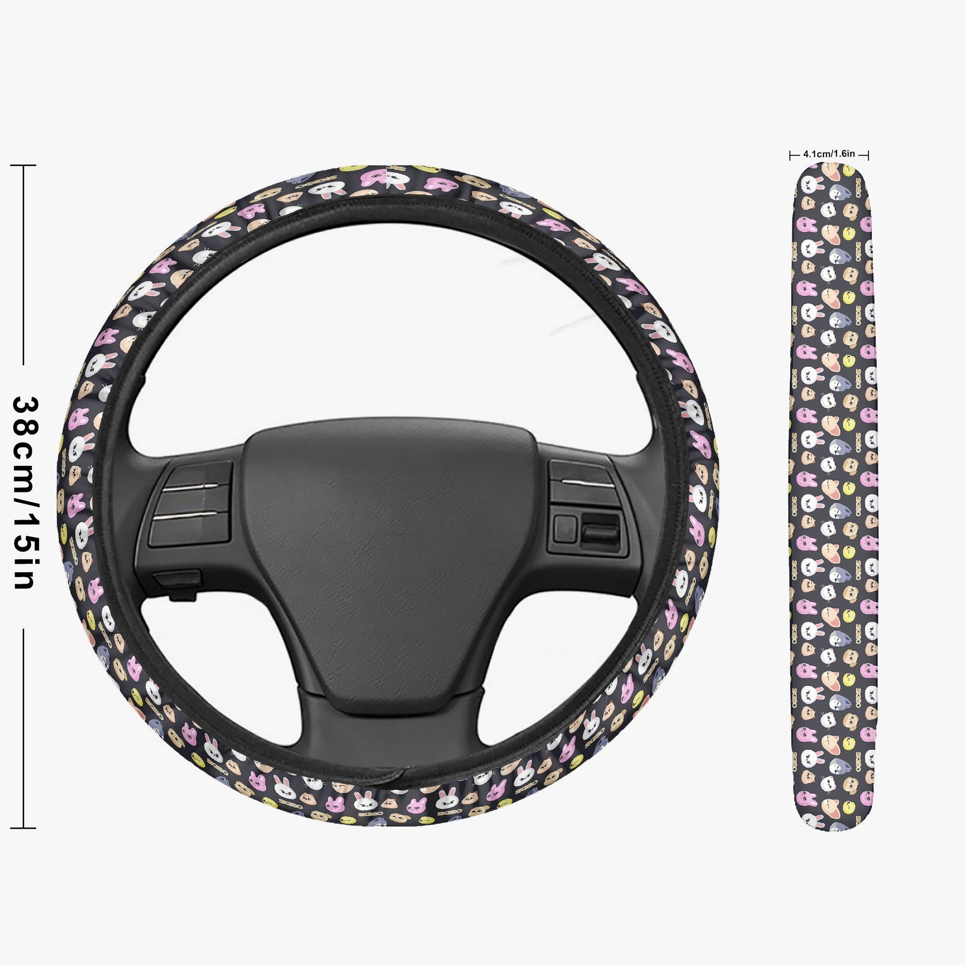 Stray Kids SKZOO Steering Wheel Cover - SKZOO pattern - Great Stray Kids car accessory - gift - car accessories - Beyond The Shoppe