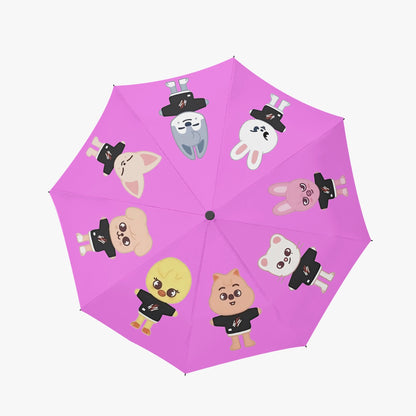 Stray Kids SKZOO Umbrella - Automatic opening umbrella - Straykids rainy weather, protection from weather - Beyond The Shoppe