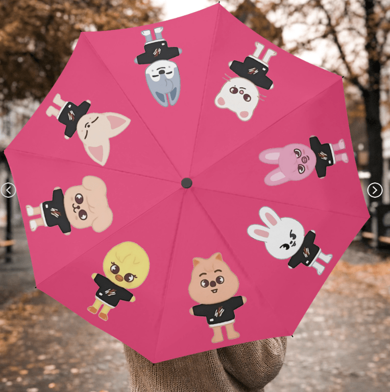 Stray Kids SKZOO Umbrella - Different color options! Automatic opening umbrella - Straykids rainy weather, protection from weather - Beyond The Shoppe
