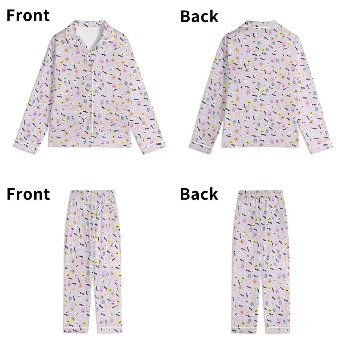 Stray Kids SKZOO Unisex Long Sleeve Adult PJs - Immediate shipping - Size XL - Beyond The Shoppe
