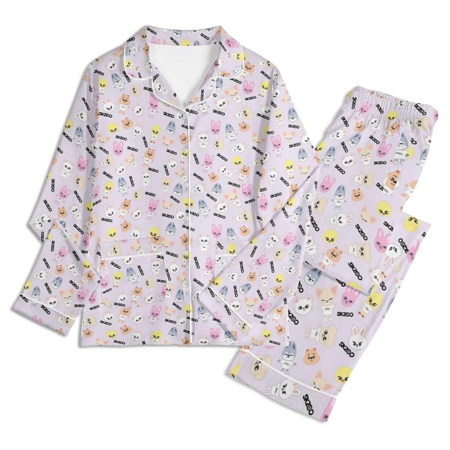 Stray Kids SKZOO Unisex Long Sleeve Adult PJs - Immediate shipping - Size XL - Beyond The Shoppe