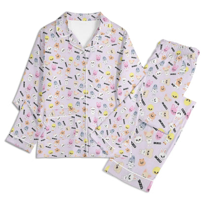 Stray Kids SKZOO Unisex Long Sleeve Adult PJs - Immediate shipping - Size XL - Beyond The Shoppe