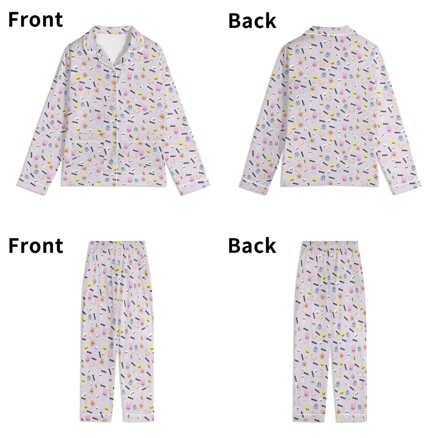 Stray Kids SKZOO Unisex Long Sleeve Adult PJs - Immediate shipping - Size XL - Beyond The Shoppe