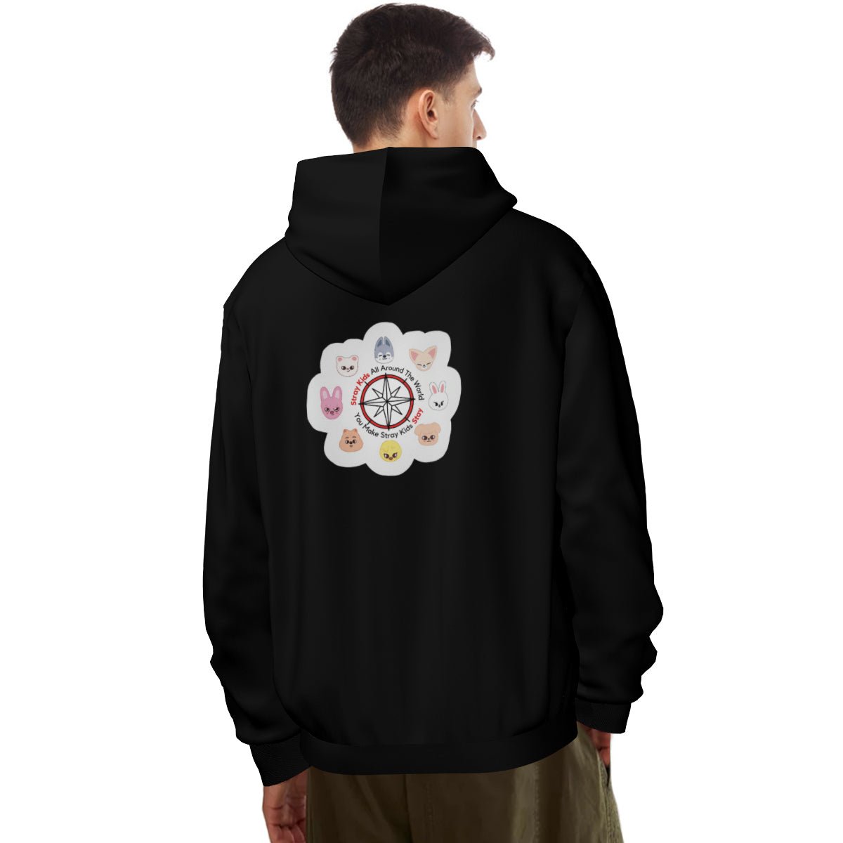 Stray Kids SKZOO You Make Stray Kids Stay Light weight Black Hoodie Sweatshirt with pockets – Fanmade K - pop Apparel - Beyond The Shoppe