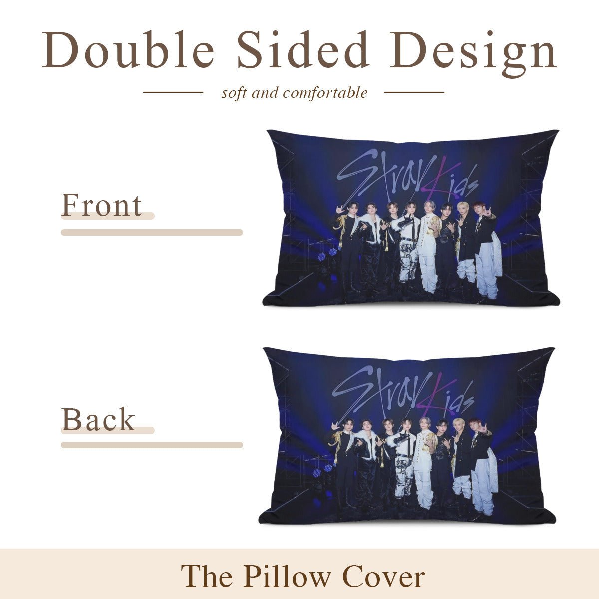 Stray Kids themed Pillow sham - double sided pillow case - Pillowcase! Great KPOP Gift! - Beyond The Shoppe