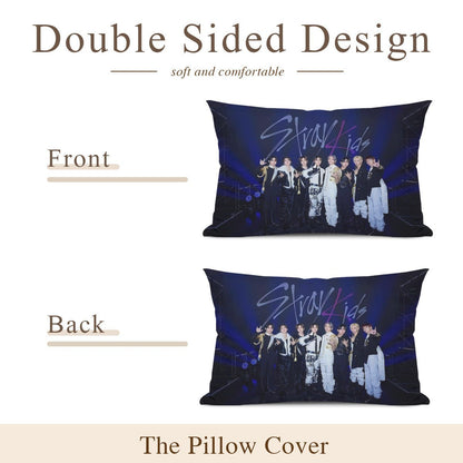 Stray Kids themed Pillow sham - double sided pillow case - Pillowcase! Great KPOP Gift! - Beyond The Shoppe
