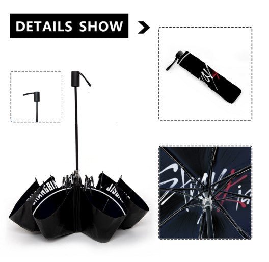 Stray Kids Umbrella Logo with Names - Printed on the Inside - Automatic Opening Umbrella - STAYS - Beyond The Shoppe