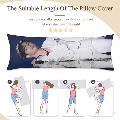 Stray Kids Woojin Full Body Pillow Case - Double Sided Full Body Pillowcases - 3 sizes! - Long Pillow Cover Double - Sided Design (Multiple Sizes - Beyond The Shoppe