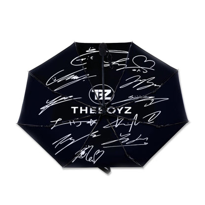 The Boyz Automatic opening umbrella featuring their Logo and Signatures - Kpop for rainy weather andprotection from weatherXT - Beyond The Shoppe