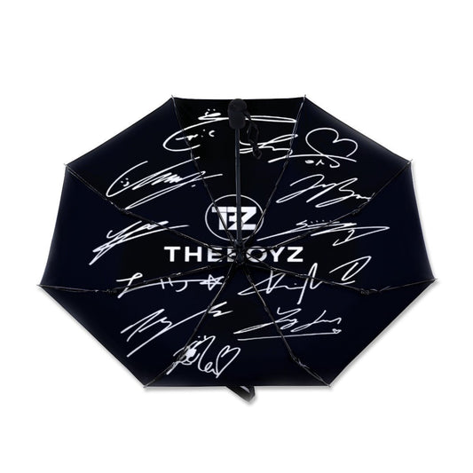 The Boyz Automatic opening umbrella featuring their Logo and Signatures - Kpop for rainy weather andprotection from weatherXT - Beyond The Shoppe