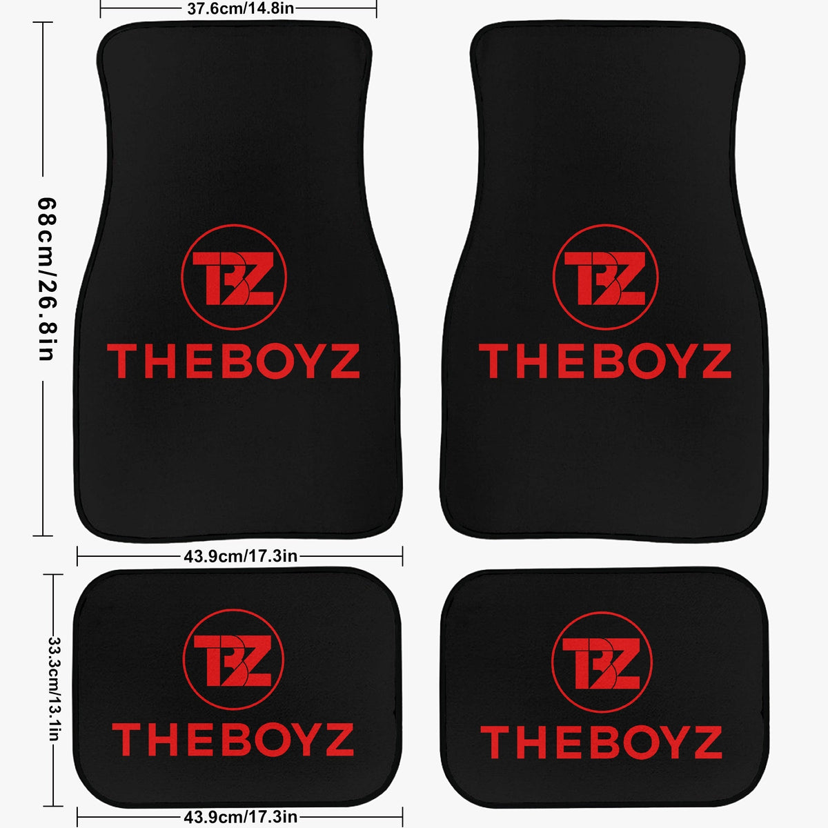 The Boyz Car Floor Mats - 4Pcs Car Floor Mats - Car Accessories - Kpop car mats - (Set of 4 - 2 Front & 2 Rear) - Beyond The Shoppe