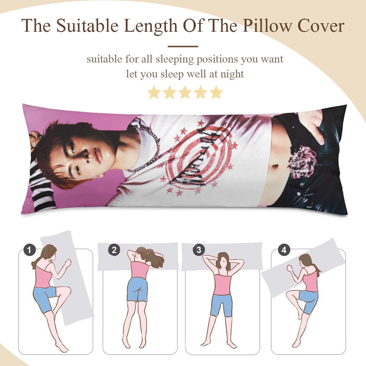 The Boyz Eric Full Body Pillow Case - Double Sided Full Body Pillowcases - 3 sizes! - Beyond The Shoppe