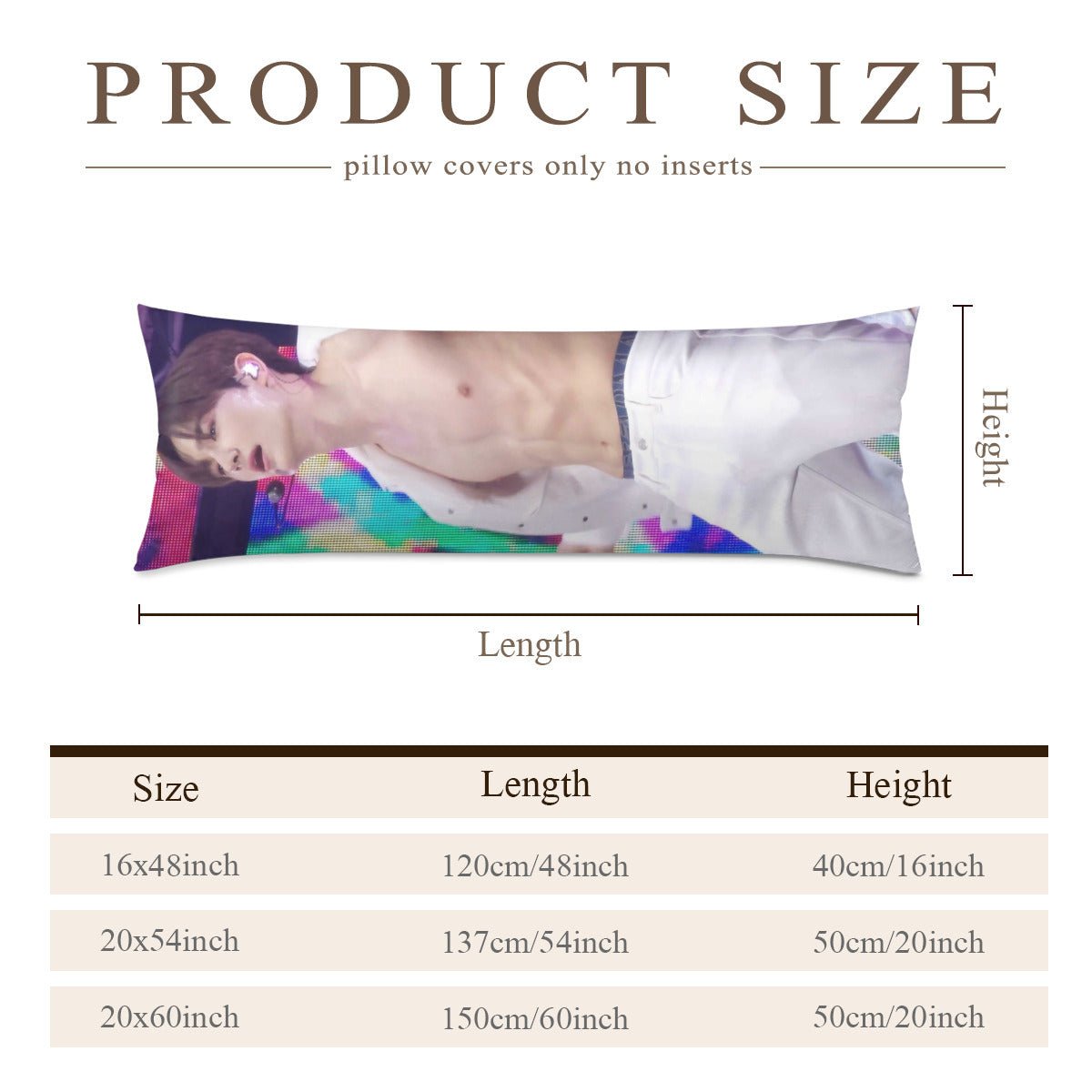 The Boyz Hyunjae Full Body Pillow Case - Double Sided Full Body Pillowcases - 3 sizes! - Beyond The Shoppe