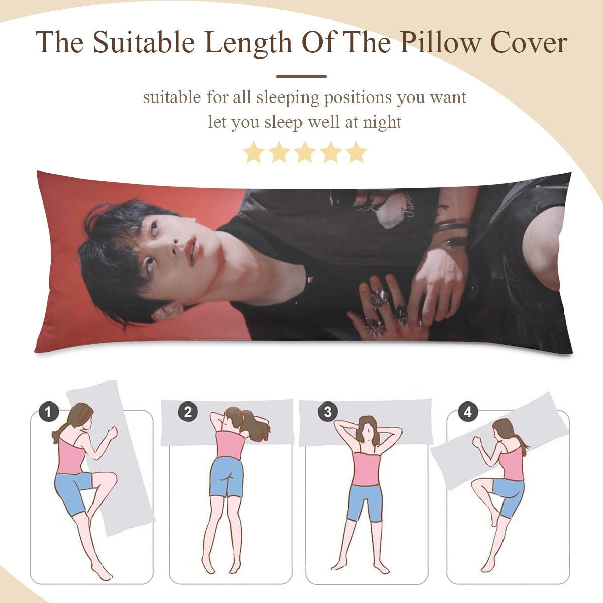 The Boyz Juyeon Full Body Pillow Case - Double Sided Full Body Pillowcases - 3 sizes! - Beyond The Shoppe