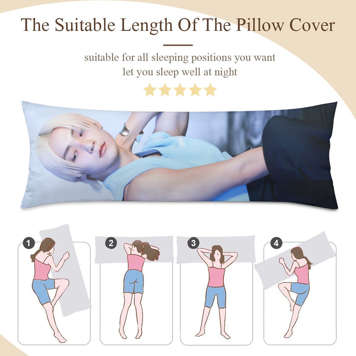 The Boyz Kevin Full Body Pillow Case - Double Sided Full Body Pillowcases - 3 sizes! - Beyond The Shoppe