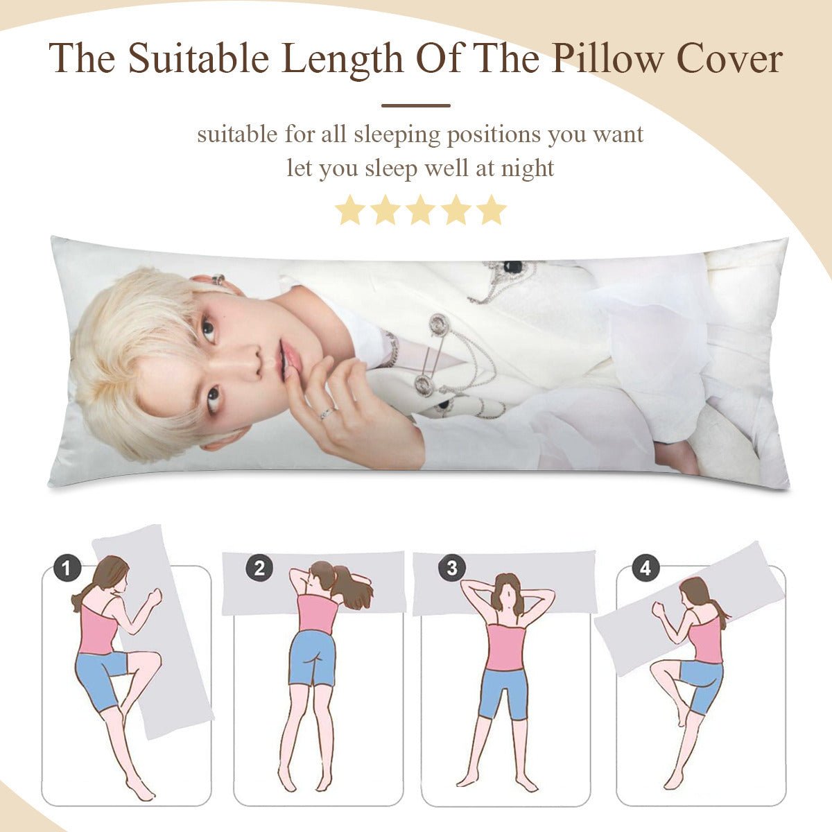 The Boyz Q Full Body Pillow Case - Double Sided Full Body Pillowcases - 3 sizes! - Beyond The Shoppe