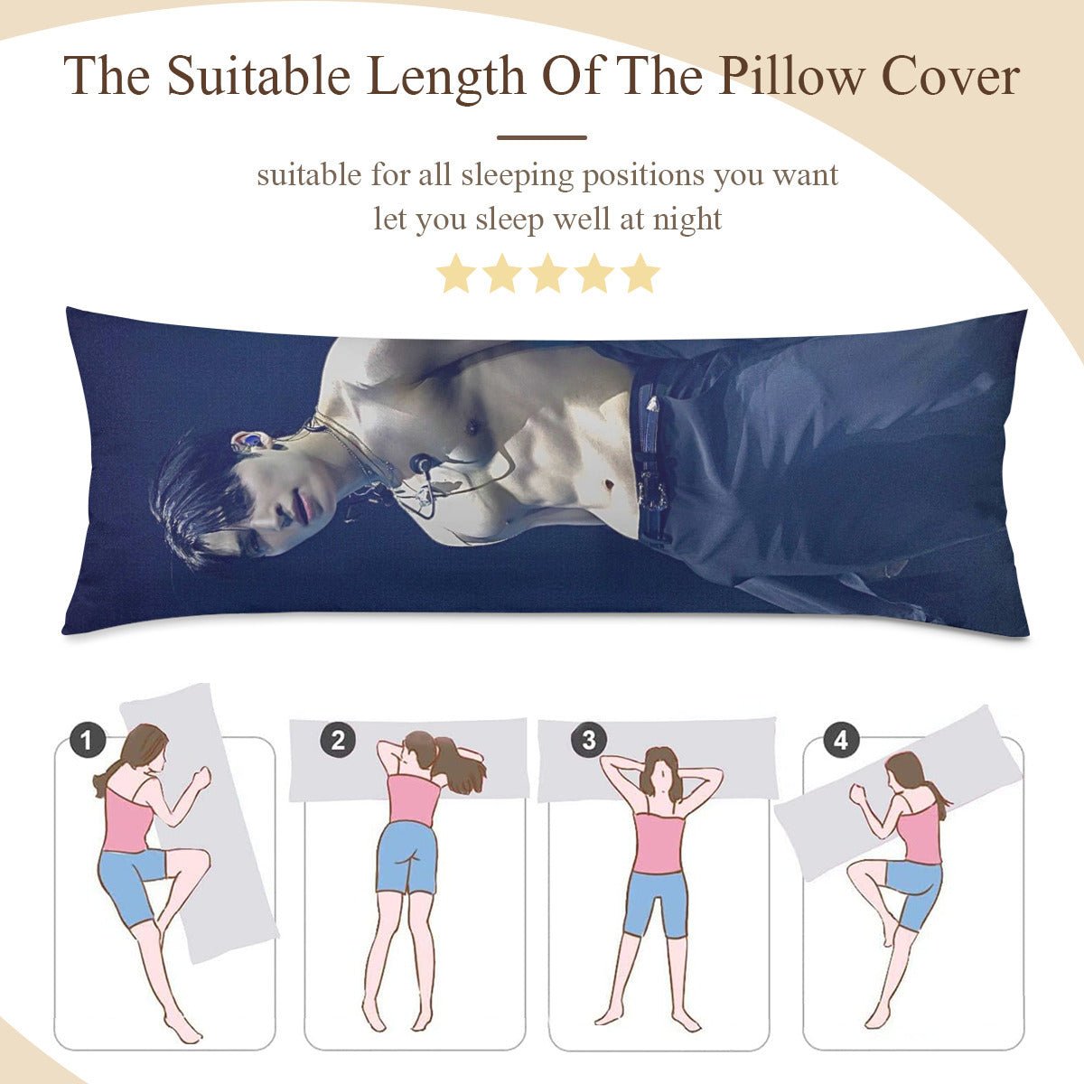 The Boyz Sangyeon Full Body Pillow Case - Double Sided Full Body Pillowcases - 3 sizes! - Beyond The Shoppe
