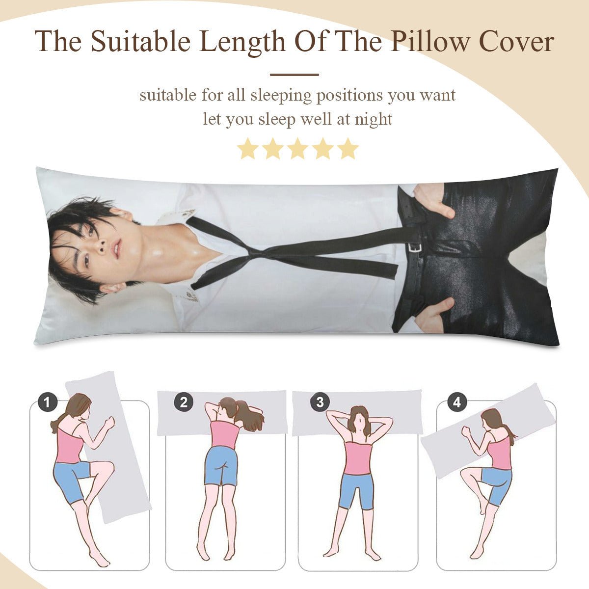 The Boyz Younghoon Full Body Pillow Case - Double Sided Full Body Pillowcases - 3 sizes! - Beyond The Shoppe