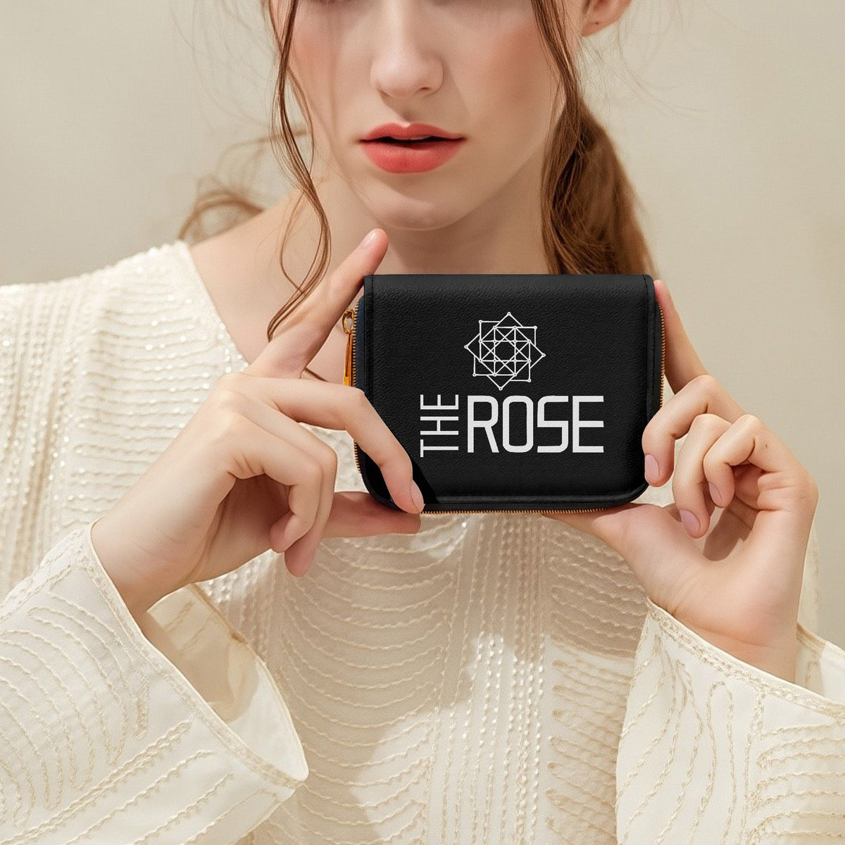 The Rose - Black Rose Bifold Zipper Wallet K - Pop Merchandise - Great gift! - Beyond The Shoppe