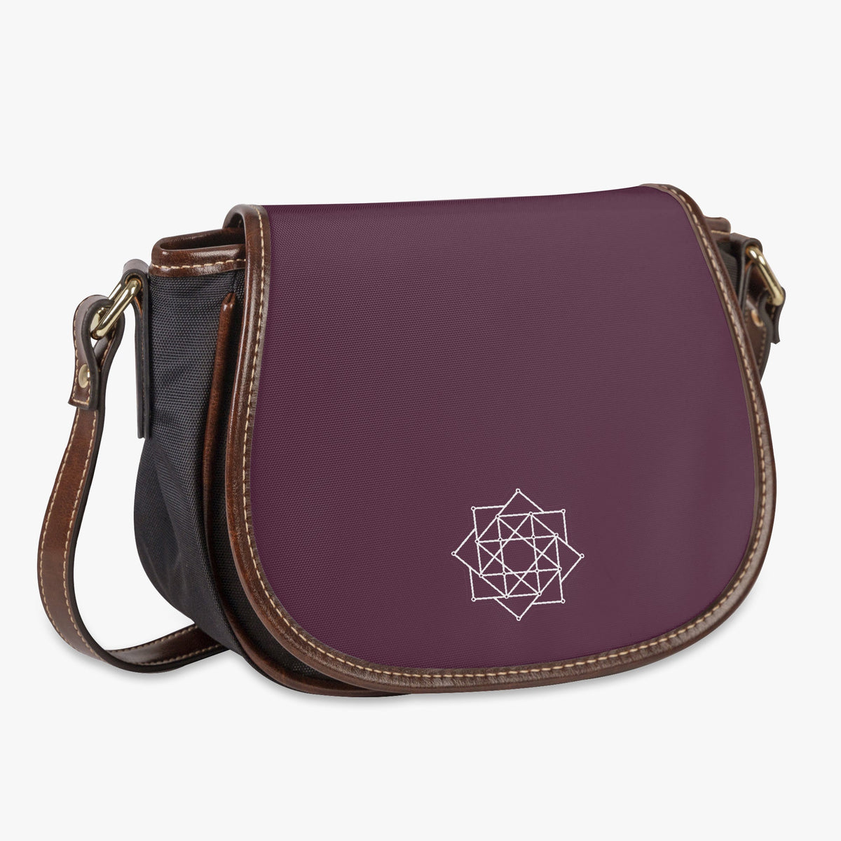 The Rose Flap Saddle Bag – Perfect Everyday Crossbody Purse - Black Rose Chic & Cute Bag - Beyond The Shoppe