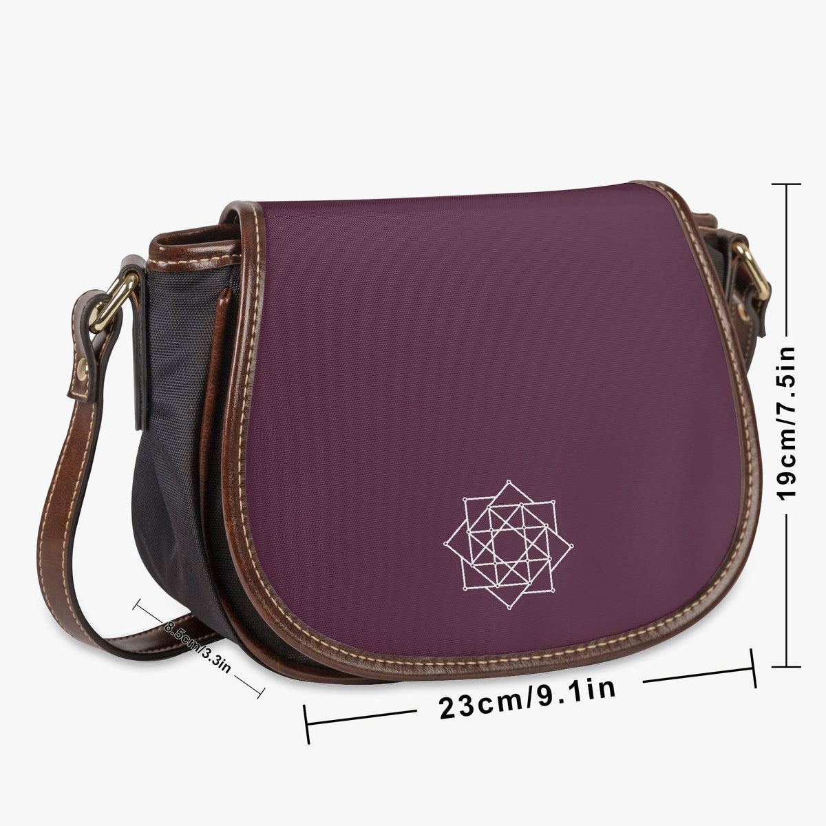 The Rose Flap Saddle Bag – Perfect Everyday Crossbody Purse - Black Rose Chic & Cute Bag - Beyond The Shoppe