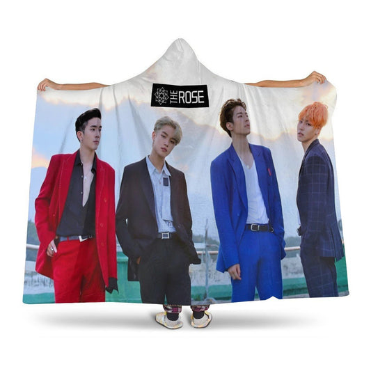 The Rose Hooded Blanket – K-Pop Cozy Wearable Fleece Blanket - Beyond The Shoppe