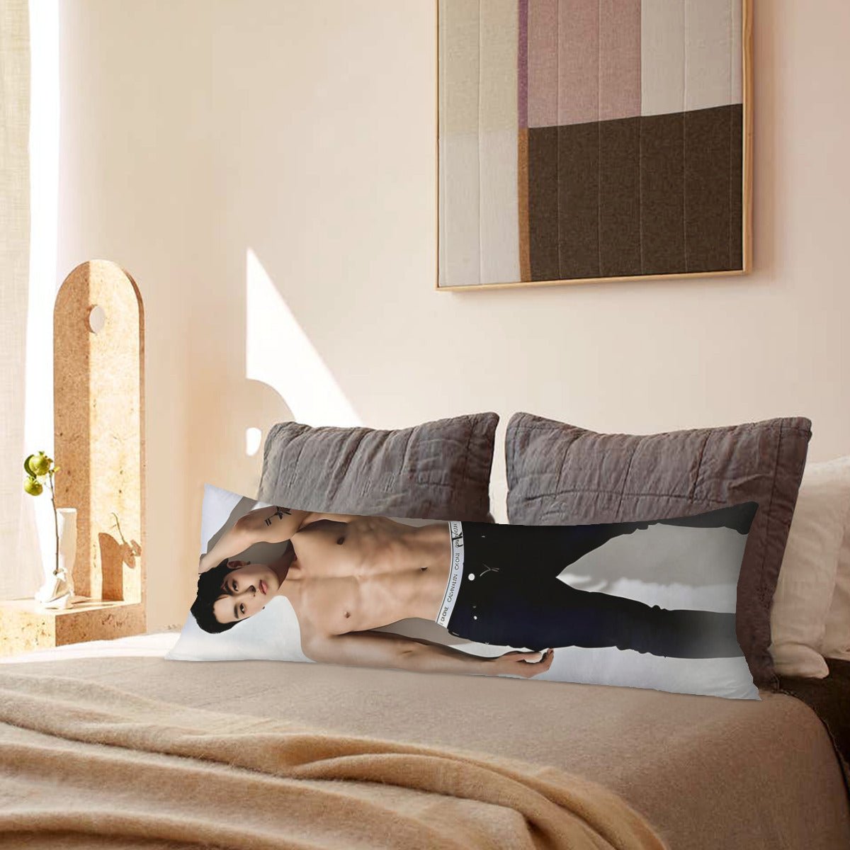 The Rose Lee Hajoon Full Body Pillow Case - Double Sided with two different photos full body pillowcases - 3 sizes! Great Kpop gift idea! - Beyond The Shoppe