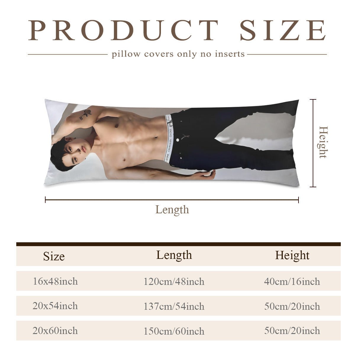 The Rose Lee Hajoon Full Body Pillow Case - Double Sided with two different photos full body pillowcases - 3 sizes! Great Kpop gift idea! - Beyond The Shoppe
