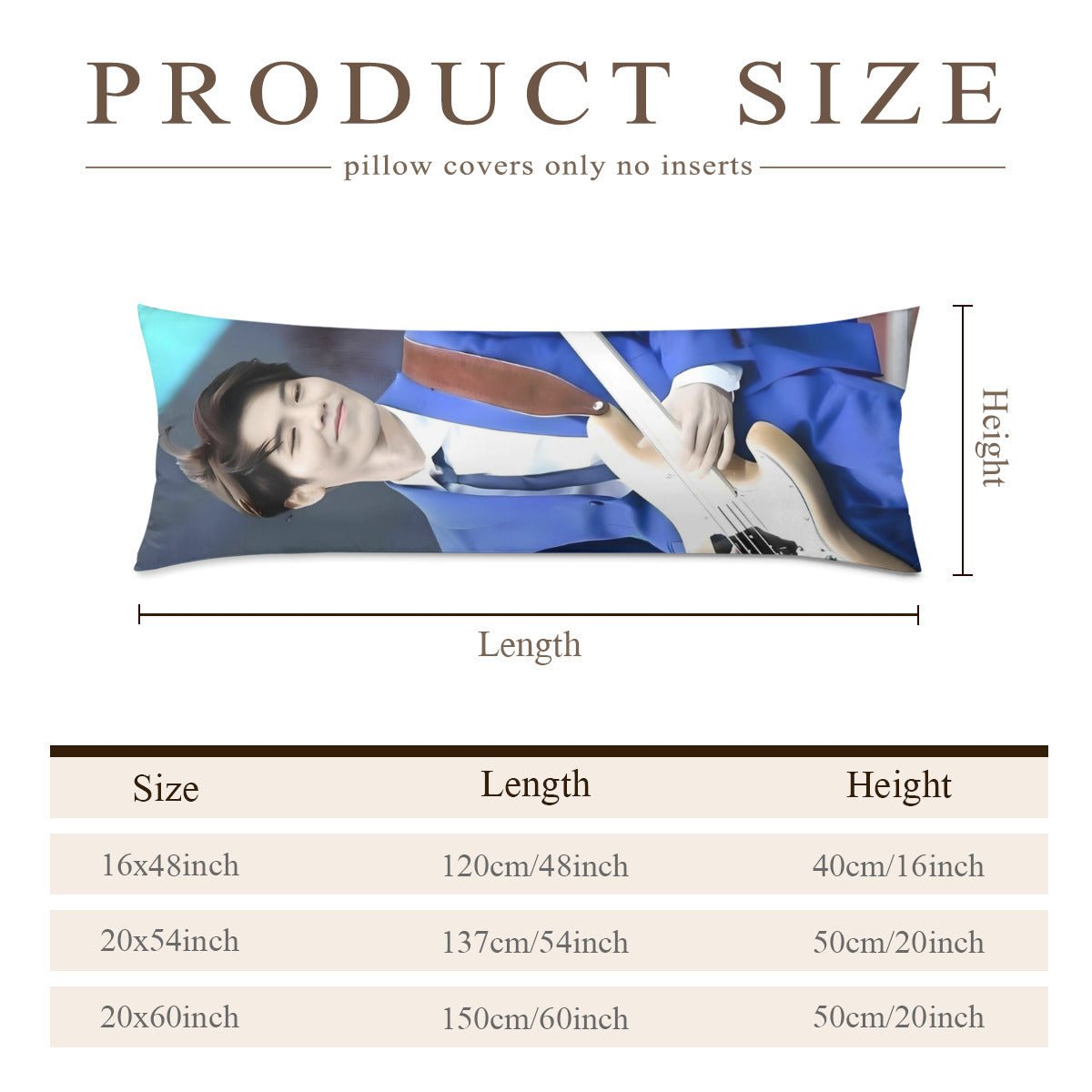 The Rose Lee Jaehyeong Full Body Pillow Case - Double Sided with two different photos full body pillowcases - 3 sizes! Great gift idea! - Beyond The Shoppe